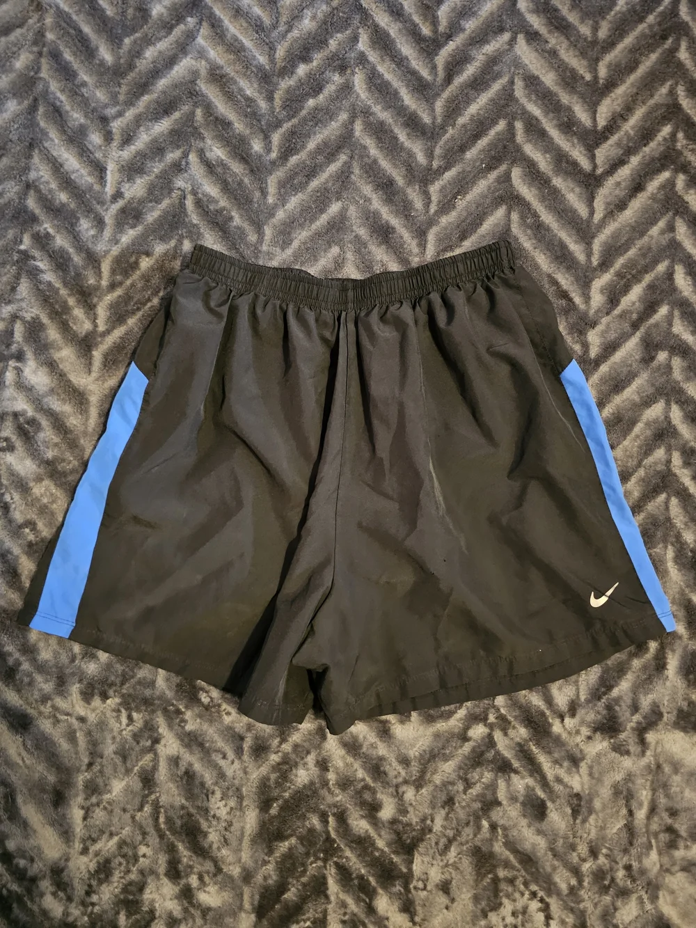 Nike Dri-FIT Women's Black Blue Athletic Running Shorts Size Medium